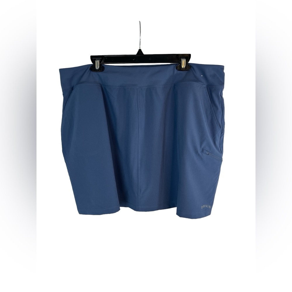 Orvis woman’s blue skort athleasiure golf tennis travel size XXL